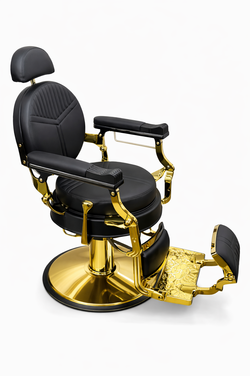 Aura Black & Gold Barber Chair