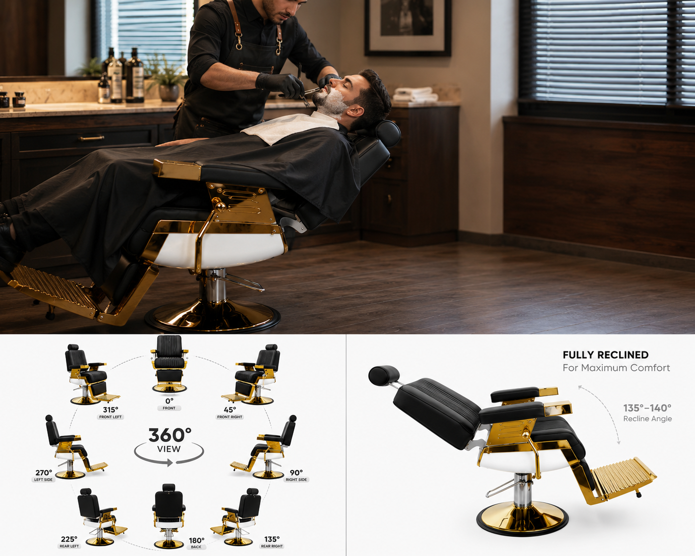 Gold Line Pro Barber Chair