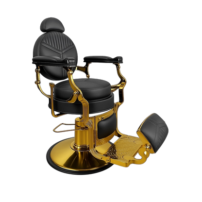 Aura Black & Gold Barber Chair