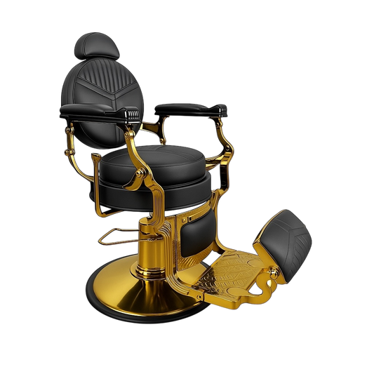 Aura Black & Gold Barber Chair