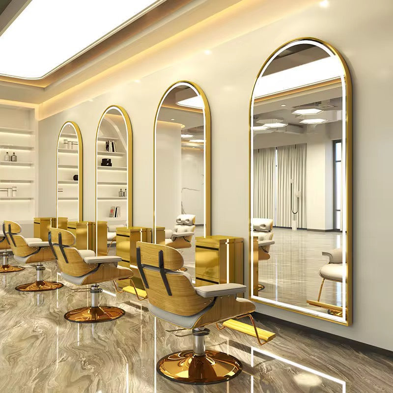 Led 3 colour Gold Arch Wall MIrror 