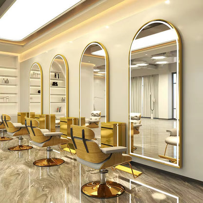 Led 3 colour Gold Arch Wall MIrror 