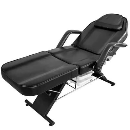 MSF Black Facial Bed Tattoo Chair Beauty Massage Chair With Two Drawers