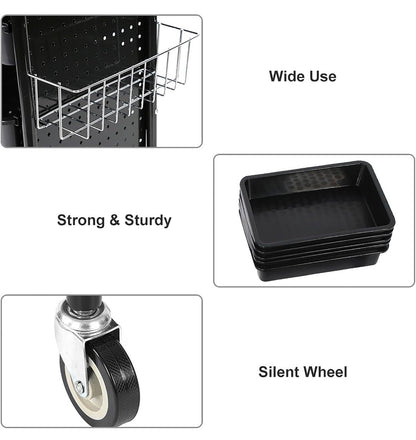 MSF Professional Salon Trolley Black