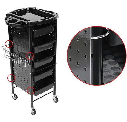 MSF Professional Salon Trolley Black
