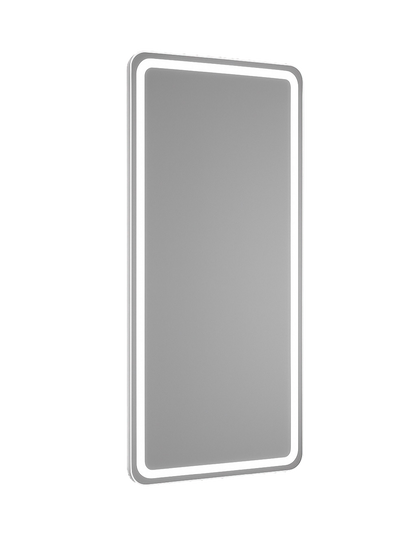 Modern Salon Furniture Rectangle Front Lit LED Salon/ Barber Aluminium frame  Mirror – Premium Glass, 2 cm Aluminum Frame, hi powered 3-Color Light