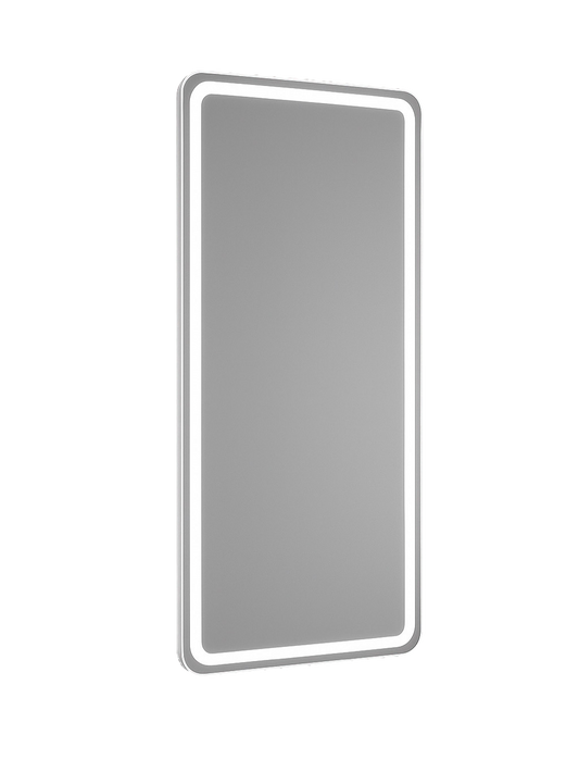 Modern Salon Furniture Rectangle Front Lit LED Salon/ Barber Aluminium frame  Mirror – Premium Glass, 2 cm Aluminum Frame, hi powered 3-Color Light