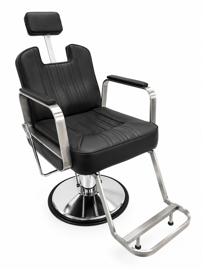 MSF Chrome Metal Recliner Salon makeup threading Chair