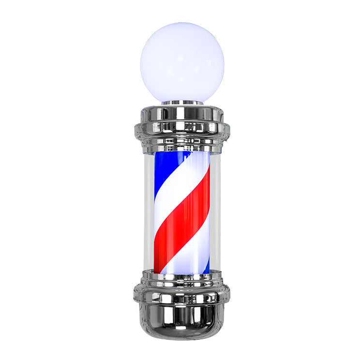 MSF Barber Shop Pole Light Red White Blue Spinning Hair Salon Sign