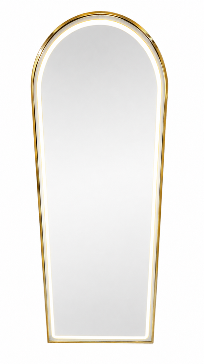 Led 3 colour Gold Arch Wall MIrror 