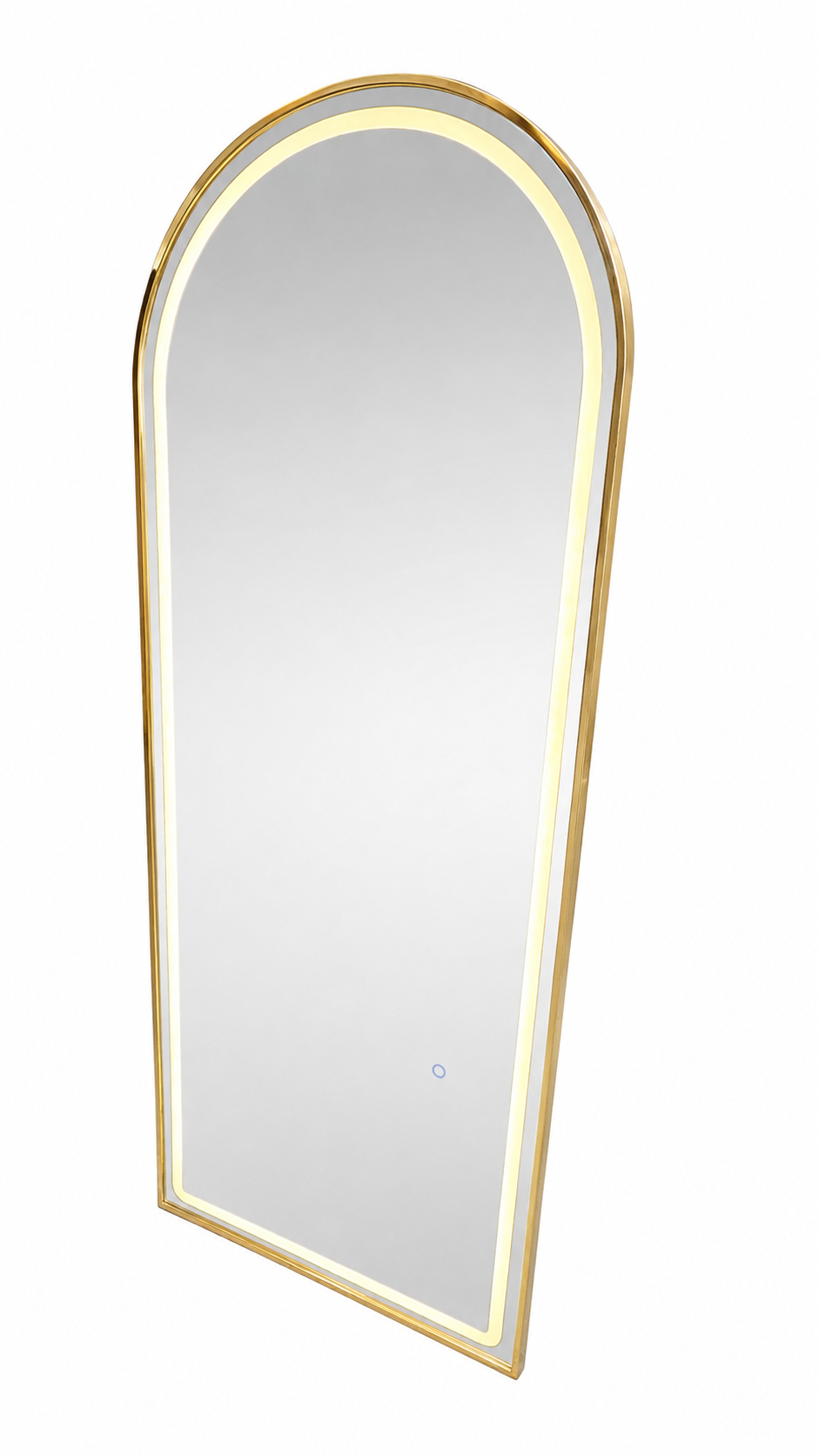 Led 3 colour Gold Arch Wall MIrror 