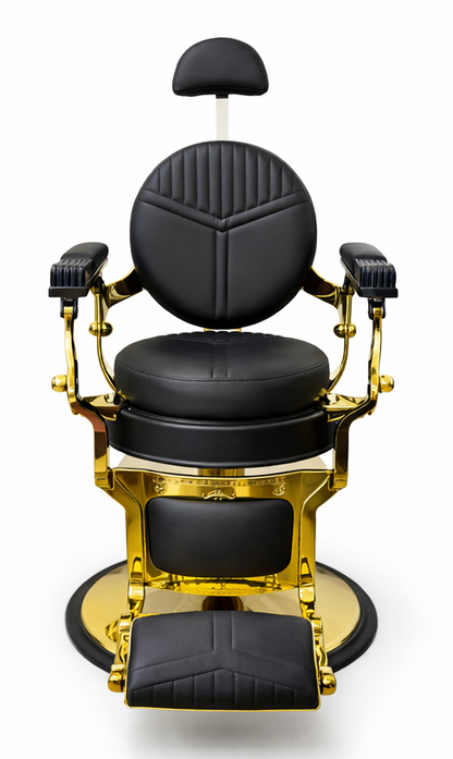 Aura Black & Gold Barber Chair