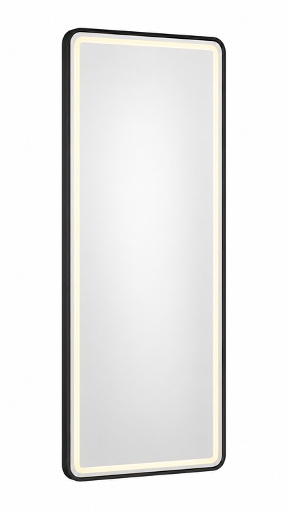Modern Salon Furniture Rectangle Front Lit LED Salon/ Barber Aluminium frame  Mirror – Premium Glass, 2 cm Aluminum Frame, hi powered 3-Color Light
