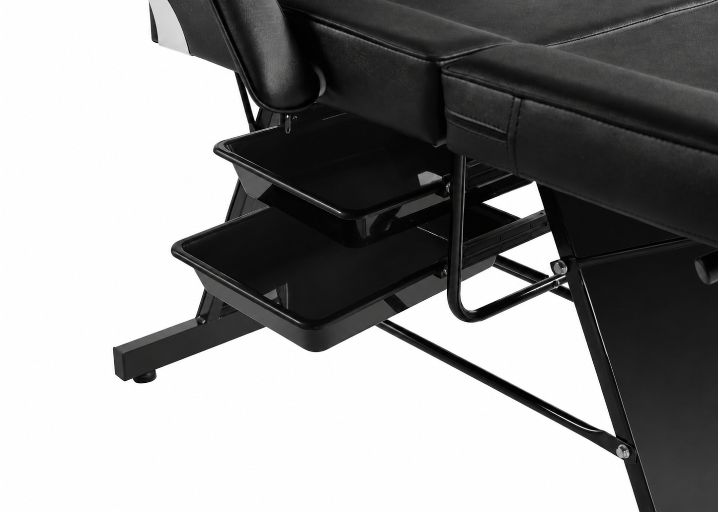 MSF Black Facial Bed Tattoo Chair Beauty Massage Chair With Two Drawers