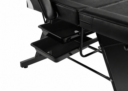 MSF Black Facial Bed Tattoo Chair Beauty Massage Chair With Two Drawers